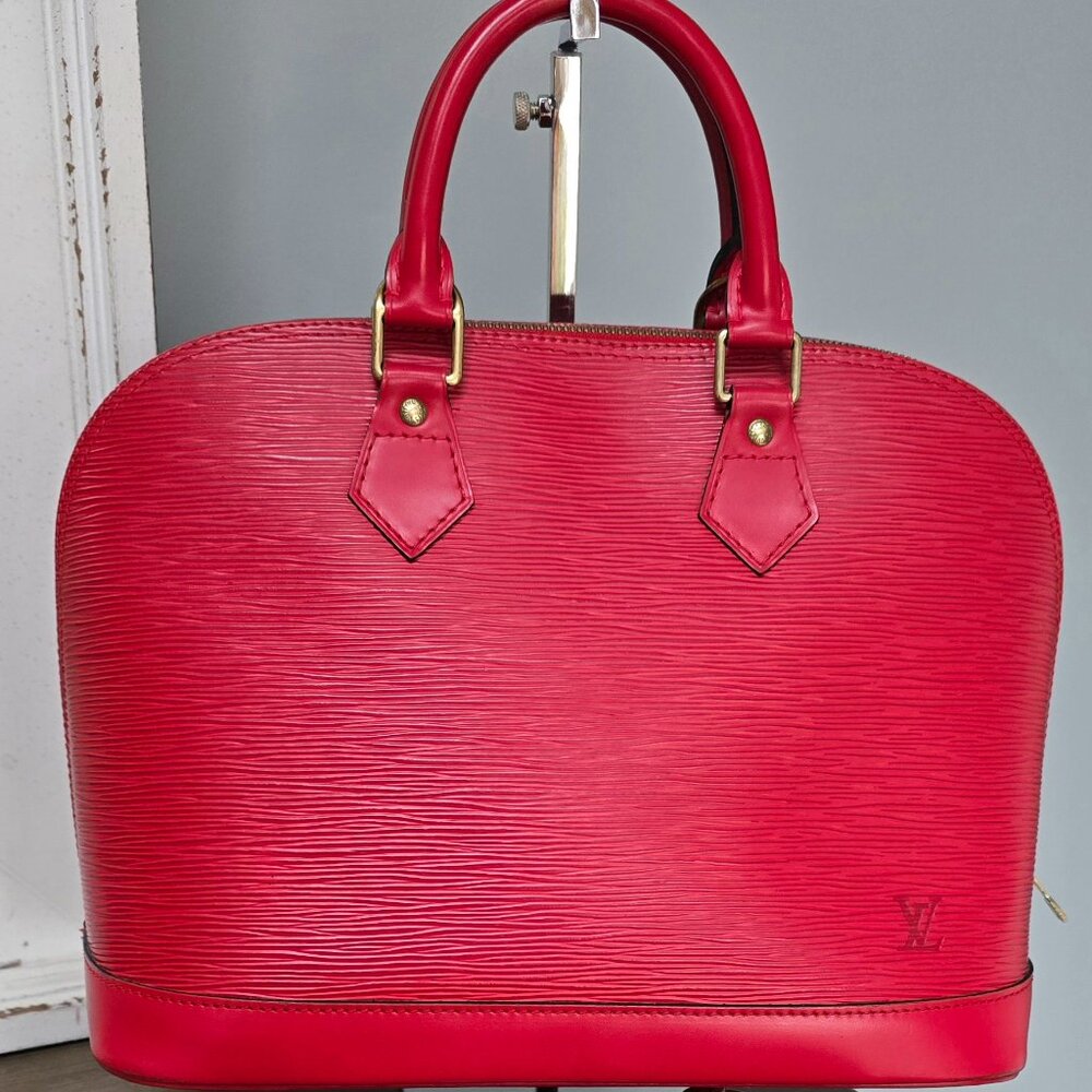 Alma PM Red Epi Leather Louis Vuitton Bag